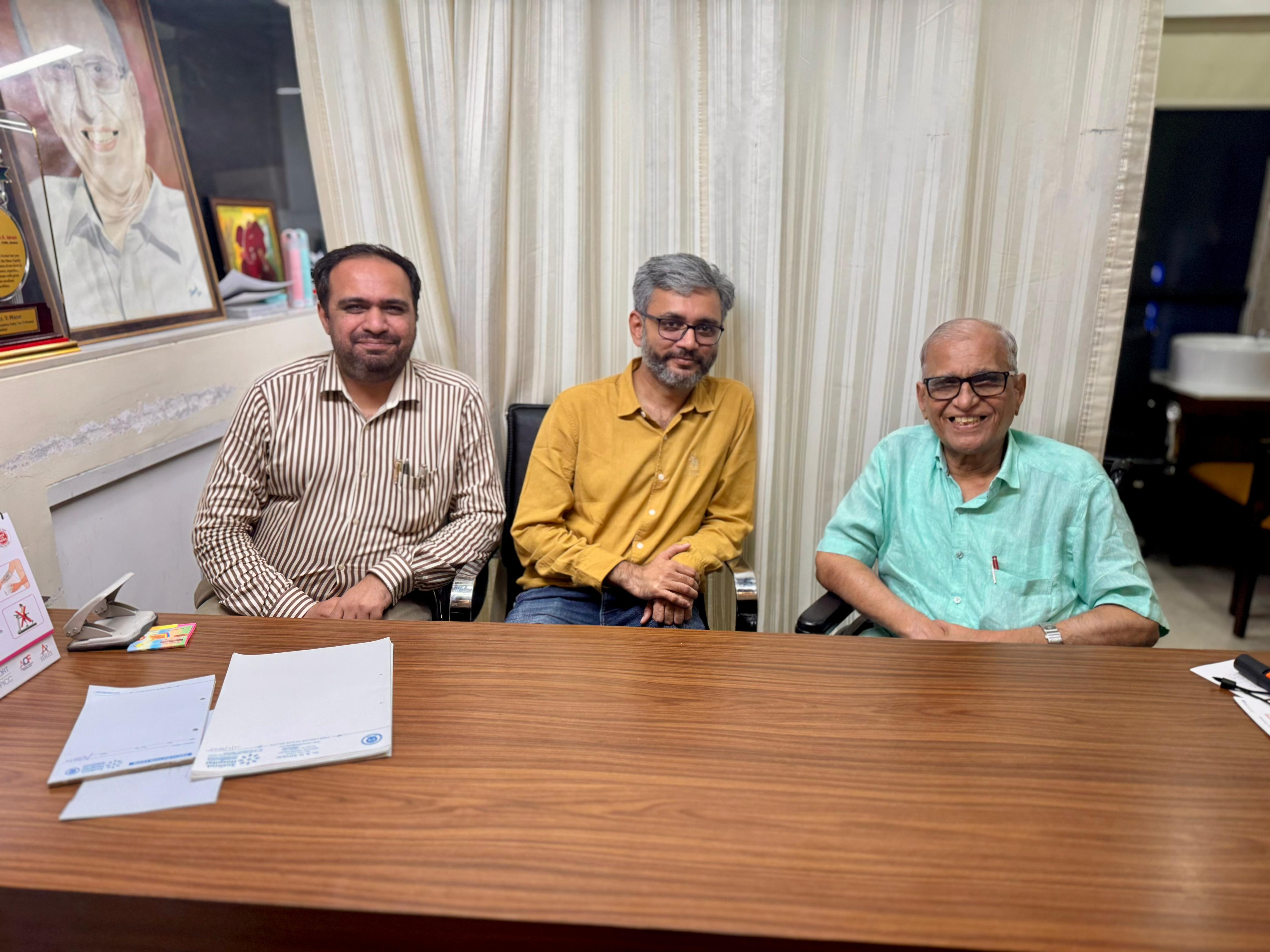 Pi Health founder with Dr. Suresh Advani and Dr. Parth Ganatra